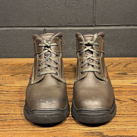 Skechers 77143 Brown Leather Puncture Resist Steel Toe Work Boots Men’s 10 main image 8